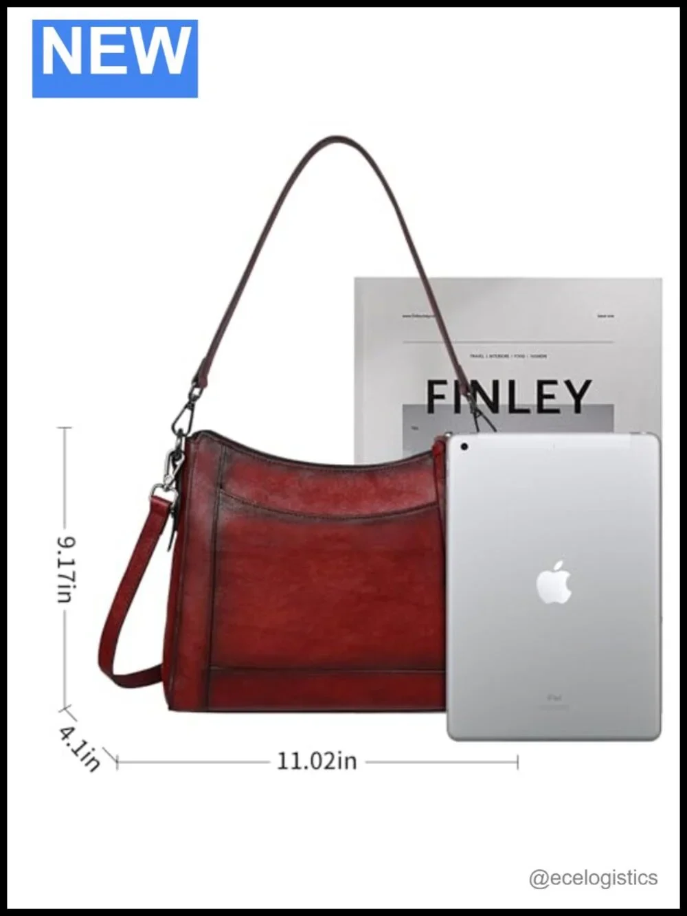 Genuine Leather Crossbody Bag for Women - Adjustable Strap, Hobo Purse with